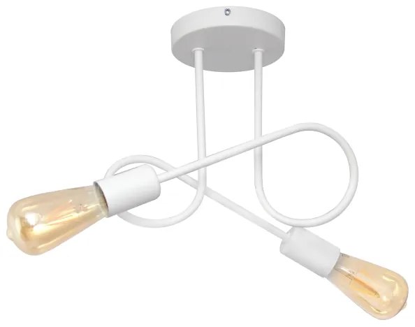 Detský prisadený luster OXFORD 2xE27/15W/230V biela