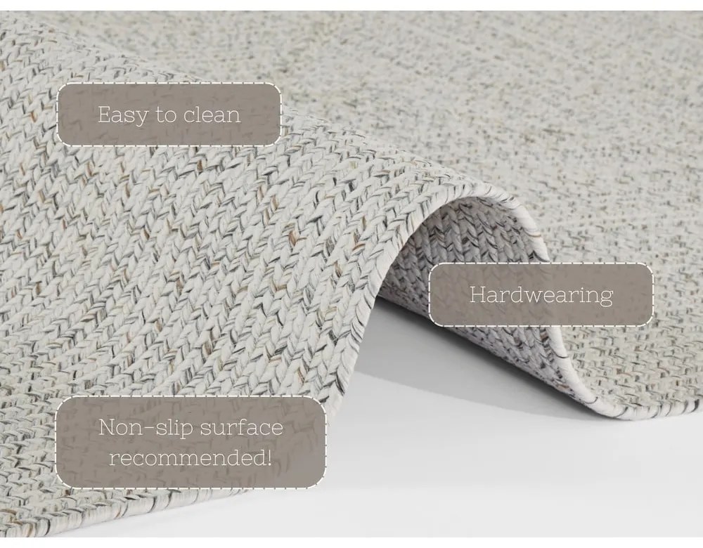 Biely/béžový vonkajší koberec 170x120 cm - NORTHRUGS