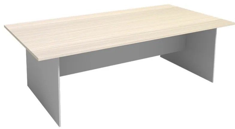 Rokovací kancelársky stôl PRIMO GRAY, 240x120 cm, sivá/breza
