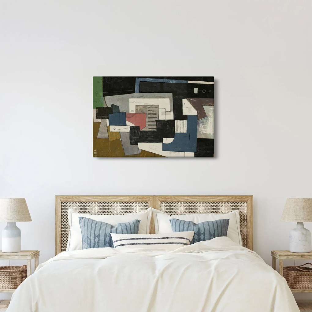 Obraz - Abstrakcia, kubizmus (90x60 cm)
