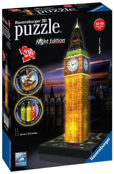 Ravensburger 3D LED puzzle stavba (Big Ben v noci)  (100356473)