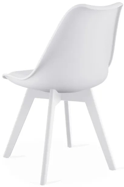 Set troch jedálenských stoličiek MARK biely (3 ks)