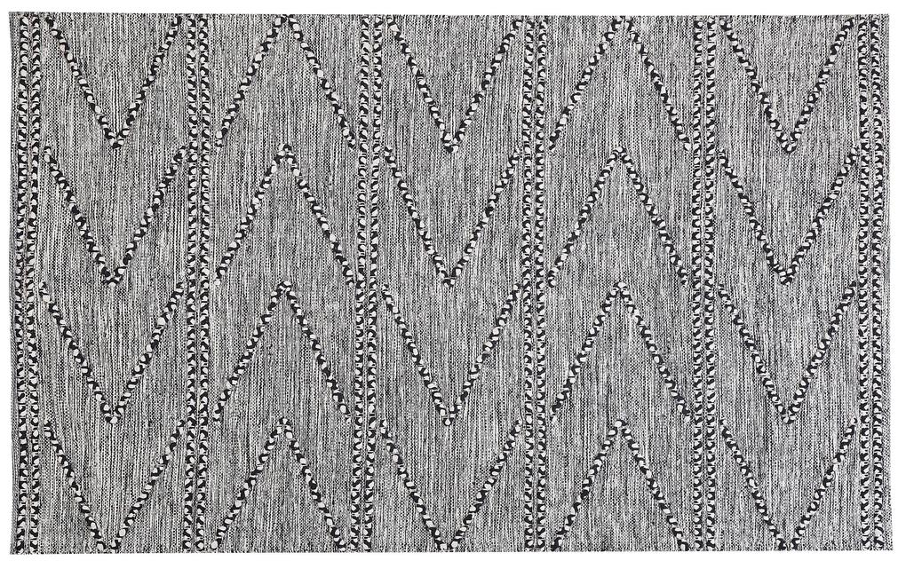 Bavlnený koberec 140 x 200 cm čierna/biela TERMAL Beliani