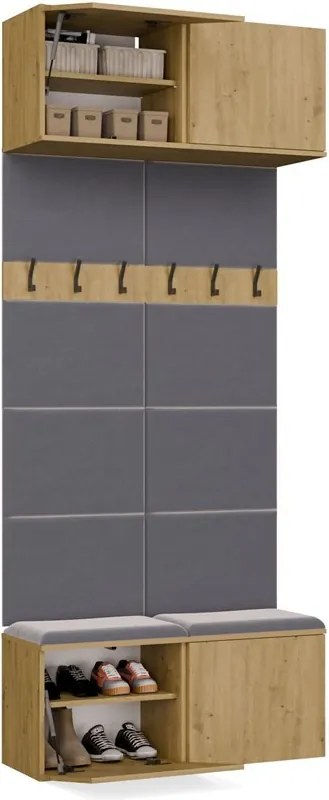 Předsíňová stěna HAGA 2W 100 cm dub Artisan