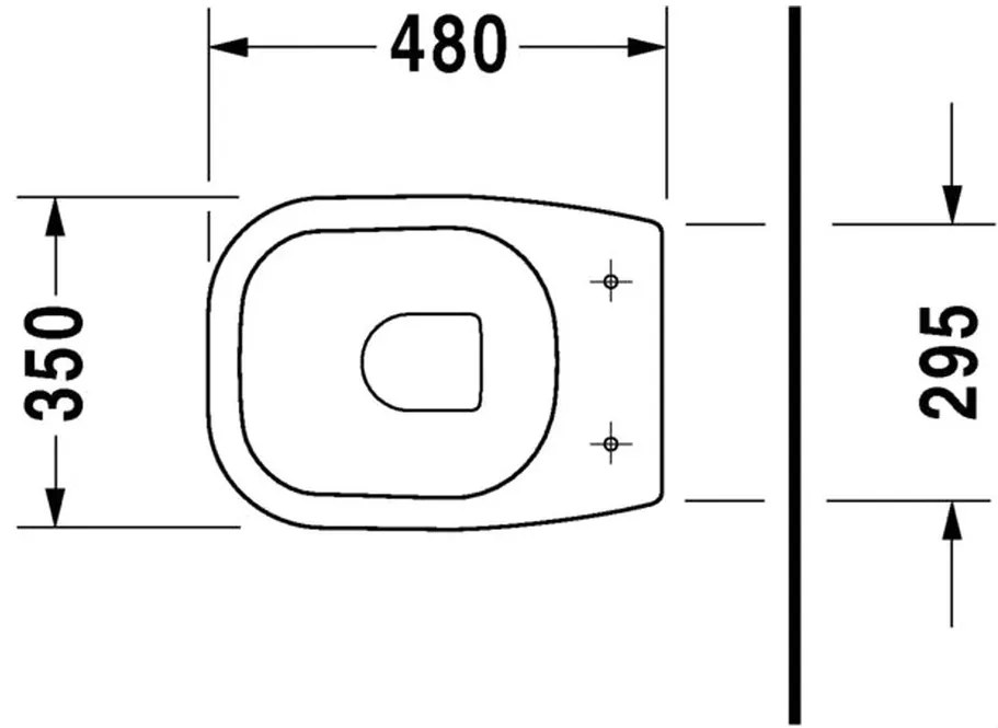 Duravit D-Code - Stojace WC, 480x350 mm, biela 21080900002