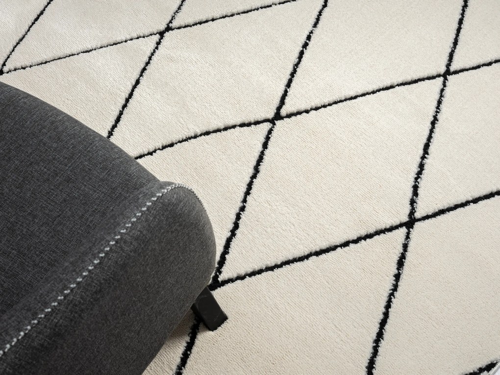 Kusový koberec Moroccan Fantasy weiß, 200x290, čiernobiela, obývacia izba, My Flair