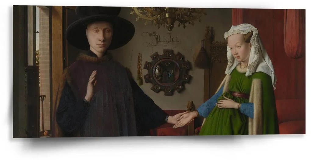 Sablio Obraz Svadba manželov - Jan van Eyck - 110x50 cm