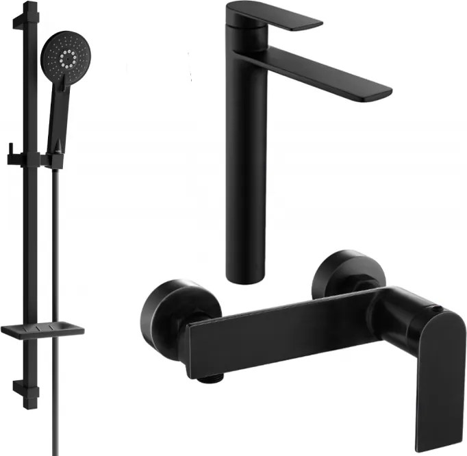 Mexen Zero DQ40 sprchová súprava, čierna - 71114DQ40-70
