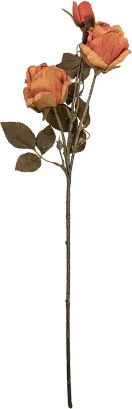 Oranžová umelá kvetina ruže - 12*12*70 cm