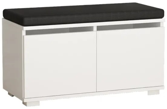 Skrinka na topánky DRAGO 42x80 cm biela/čierna