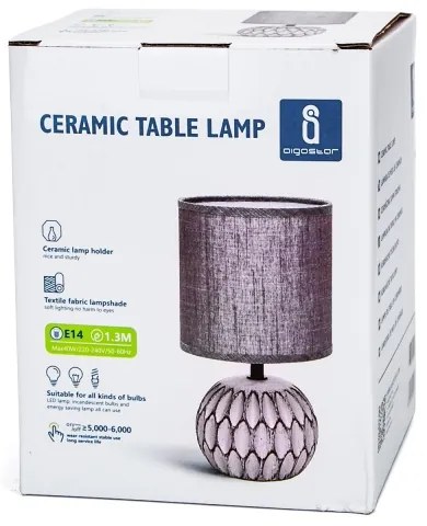 Aigostar - Stolná lampa 1xE14/40W/230V fialová