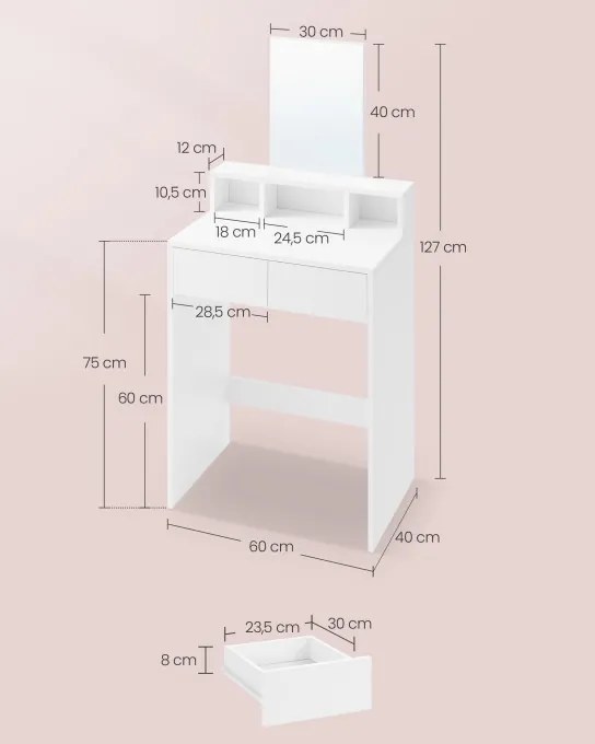 Toaletný stolík RDT103W01