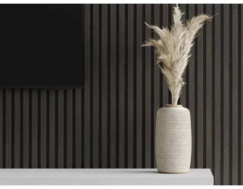 Mexen Lam-F, akustické stenové lamely 275 × 30 cm, plstený podklad 8 mm, technická dyha, orech striebristý, S105-275307-3015-009