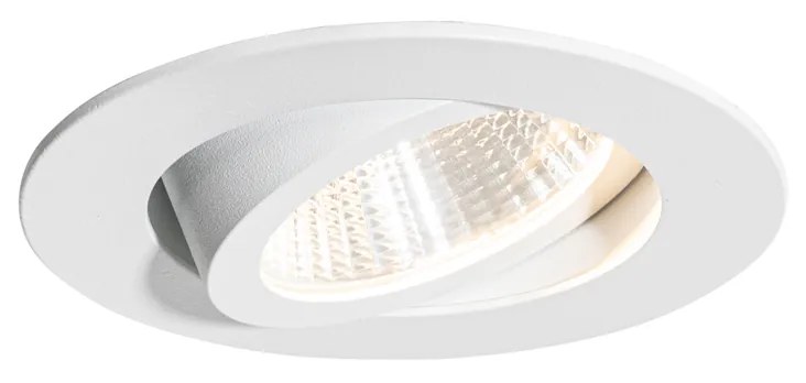 Zapustené bodové svietidlo biele 6,8 cm vrátane LED 545 lm stmievateľné IP23 - Gaius
