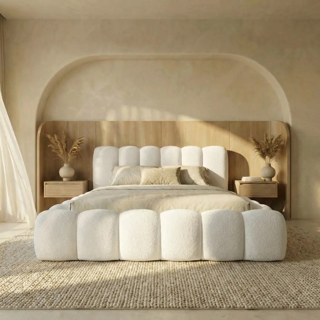 ČALÚNENÁ POSTEĽ ADRIANO 200x200 QUELLE 01 BIELA