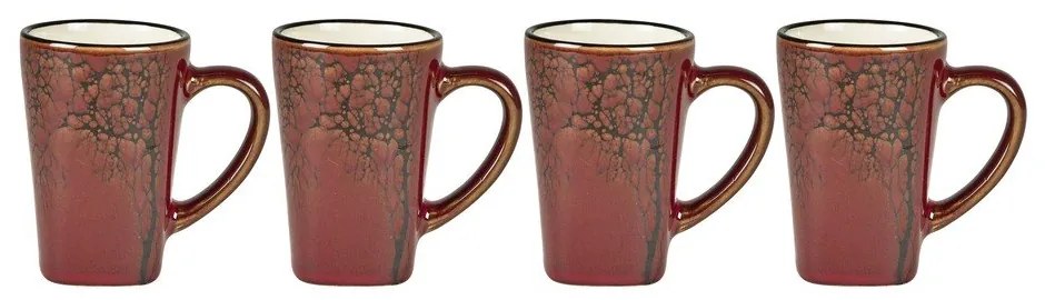 Červené hrnčeky na espresso z kameniny v súprave 4 ks 100 ml Hela – Villa Collection