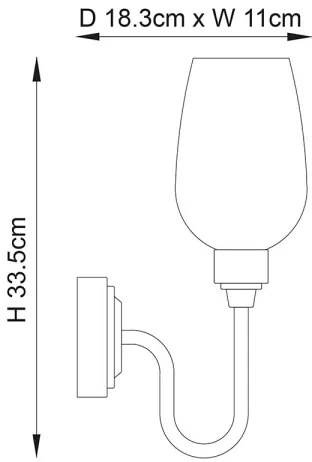 Endon 107792 - Nástenné svietidlo STOURTON 1xE14/6W/230V mosadz