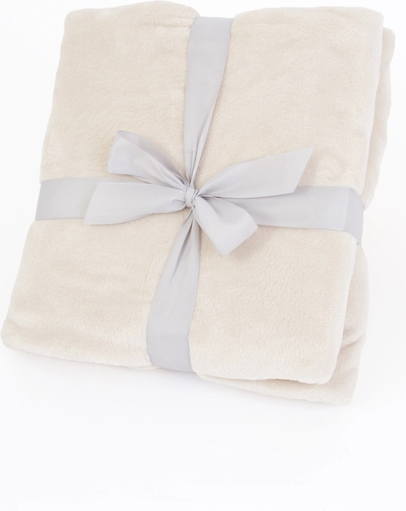 Detská deka do postieľky mikroplyš Exclusive 80 × 100 cm – Laura prírodná