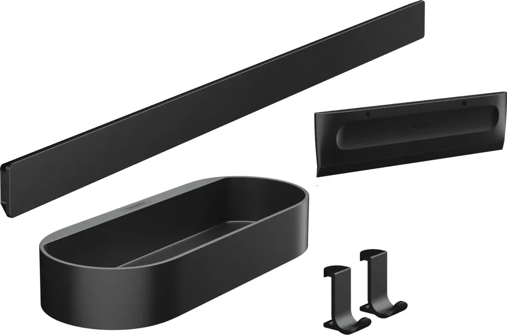 Hansgrohe WallStoris, sada do sprchy, čierna matná, HAN-27967670