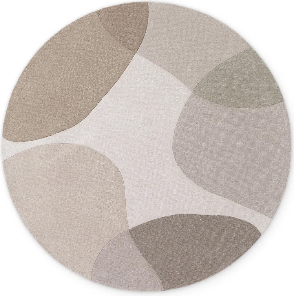 Ted Baker, Kusový koberec Ted Baker Hackney 106355 Beige kruh, 160x160, béžová, detská izba