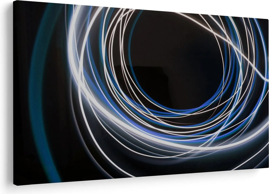 Obraz modrých liniek (90x60 cm)