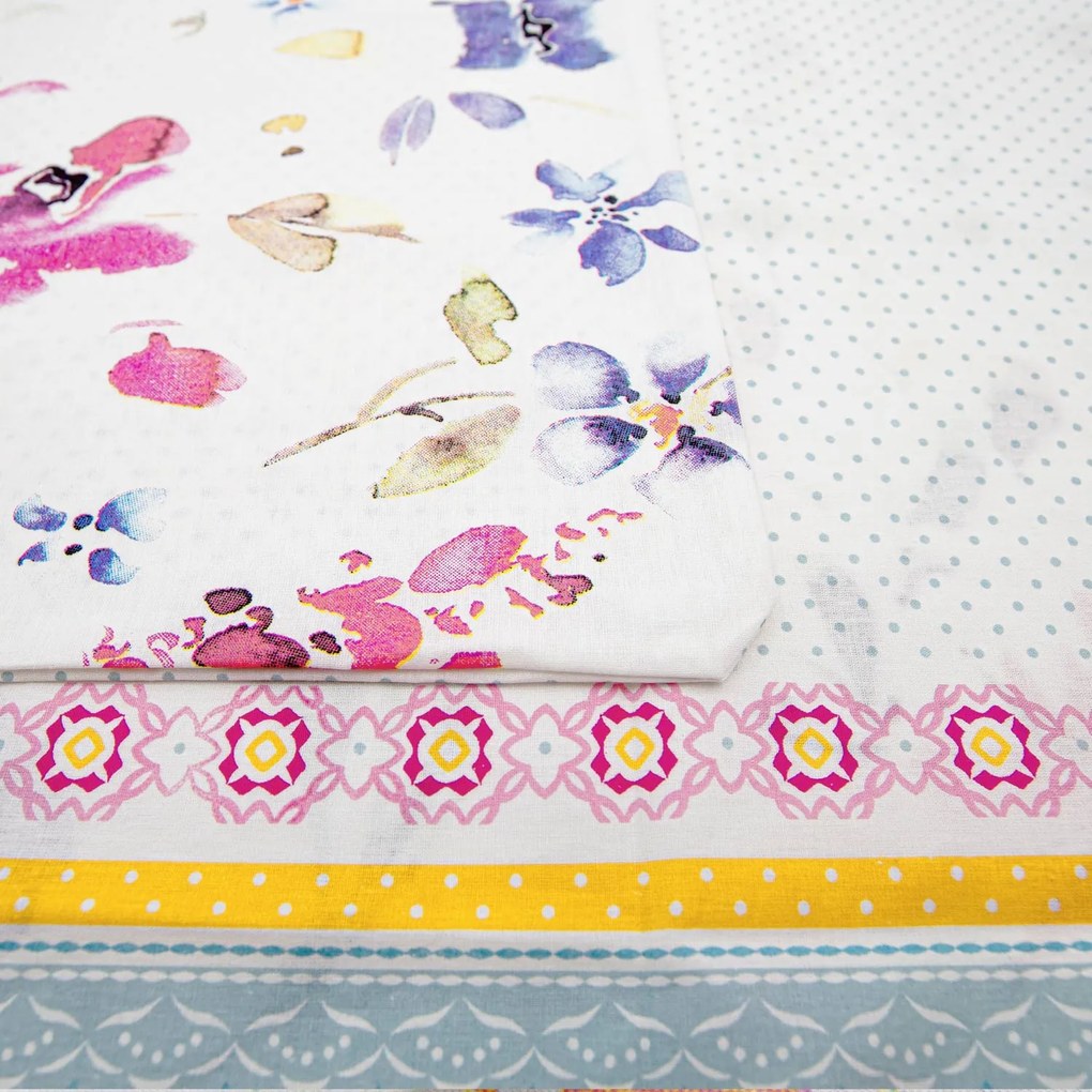 RENFORCÉ OBLIEČKY RIVAL EXCLUSIVE 200X220 CM, 2KS 70X80 CM KVETY