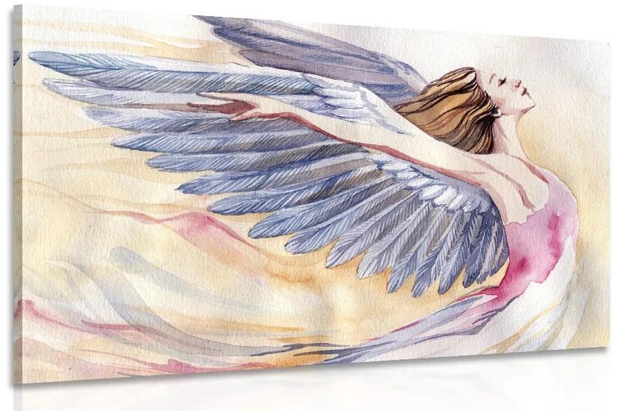 Obraz slobodný anjel s fialovými krídlami Varianta: 90x60