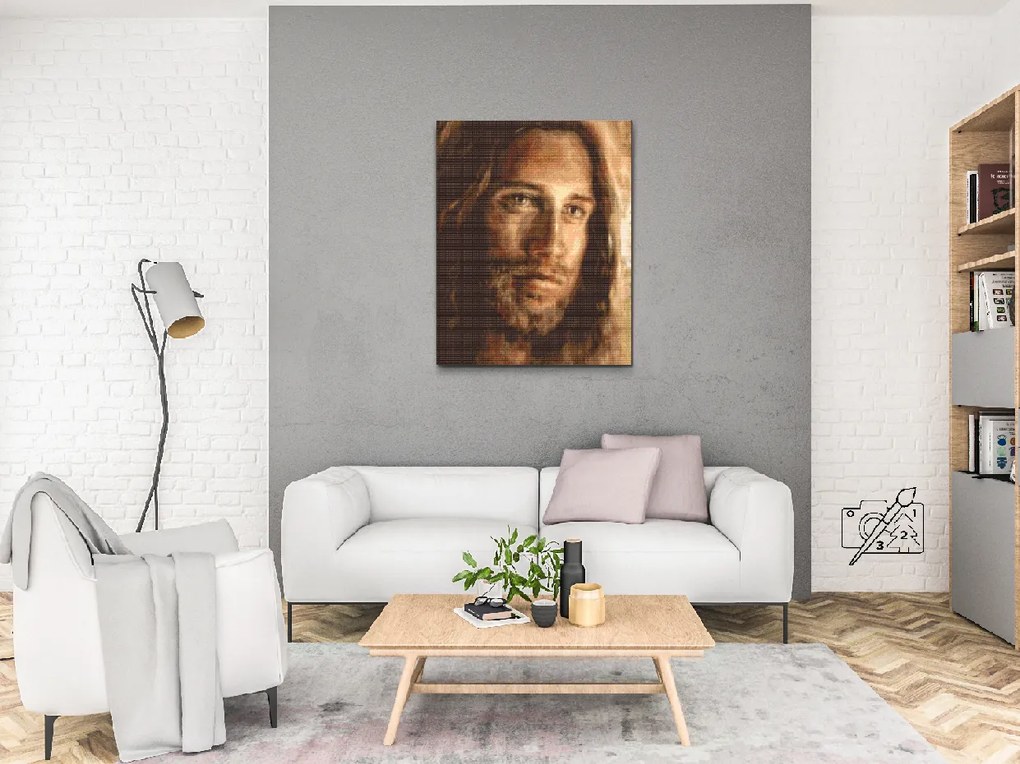 Gario Diamantové maľovanie Ježiš 2 Rozmery: 40 x 50 cm, Rámovanie: Iba zrolované plátno, Diamanty: Štvorcové