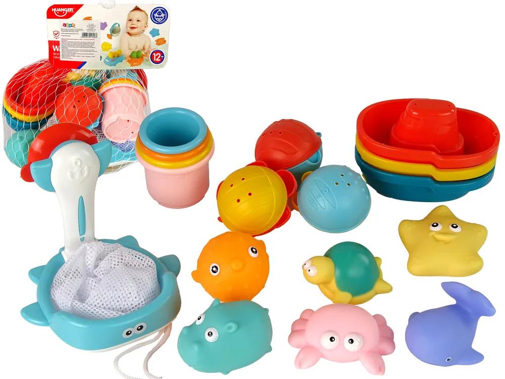 Lean Toys Detská sada hračiek do kúpeľa - 17 kusov