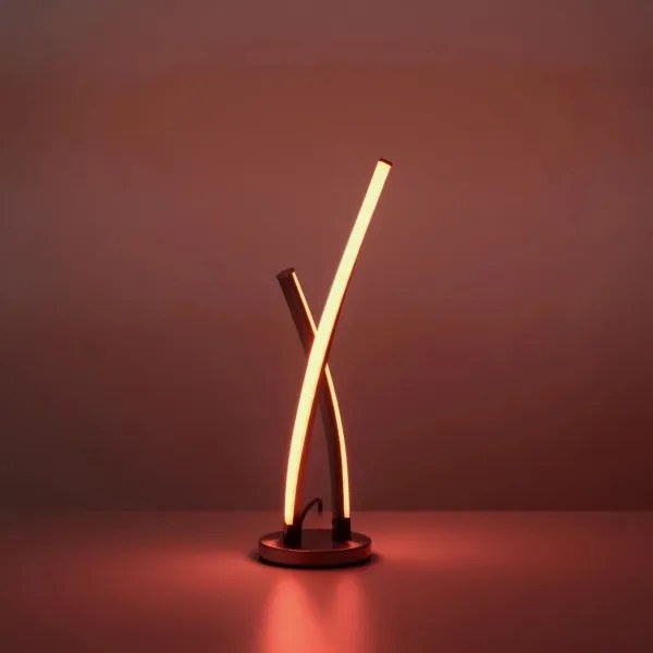 Leuchten Direkt 11991-55-LED RGB Stmievatelná stolná lampa SWING LED/9,5W/230V+DO