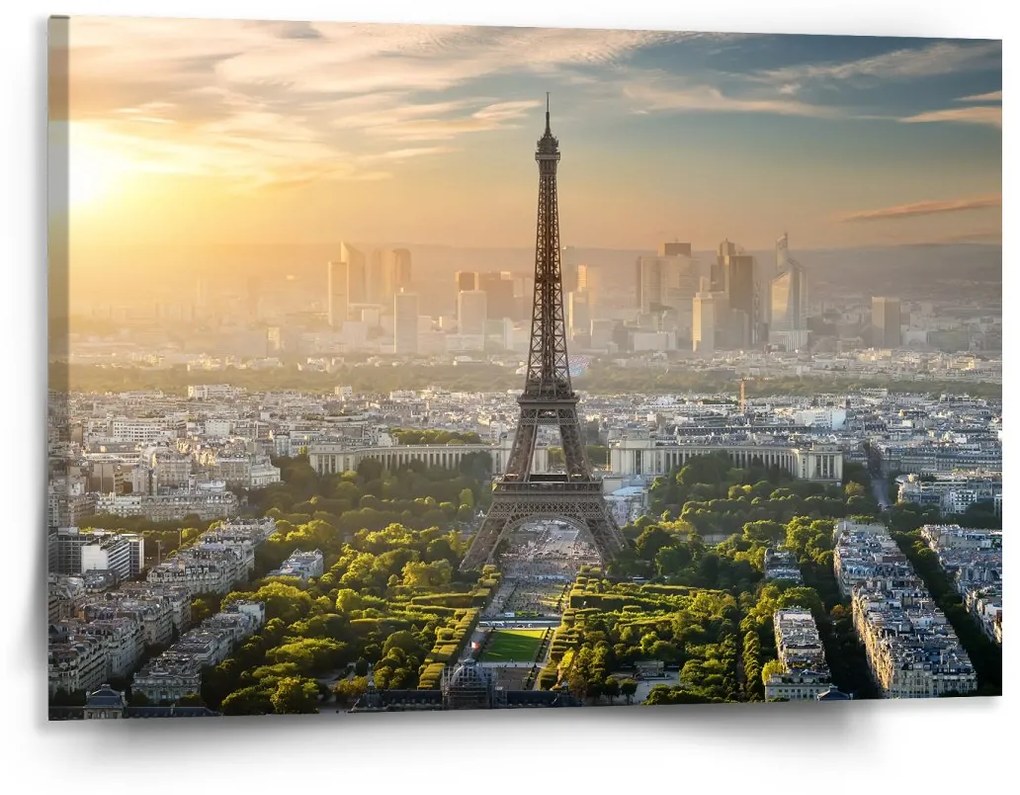 Sablio Obraz Paríž Eiffelova veža Skyline - 150x110 cm