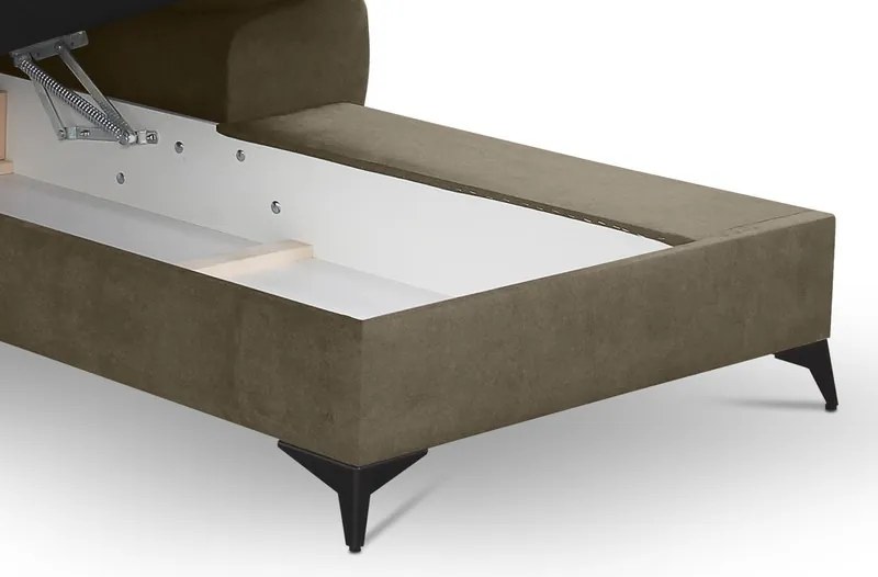 Rohová sedacia súprava Scala, hnedá látka, pravý roh