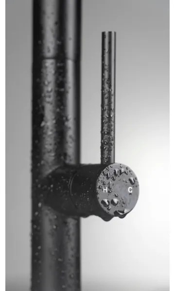 Deante BQO_N72M - Drezová batéria s vyťahovacou sprškou OLFATO čierna