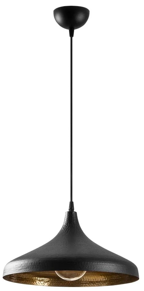 Čierne závesné svietidlo s kovovým tienidlom ø 36 cm Tattoo – Opviq lights