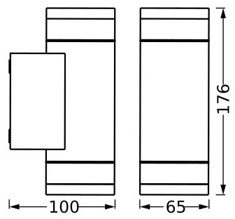 Ledvance - Vonkajšie nástenné svietidlo IVE 2xGU10/35W/230V IP65