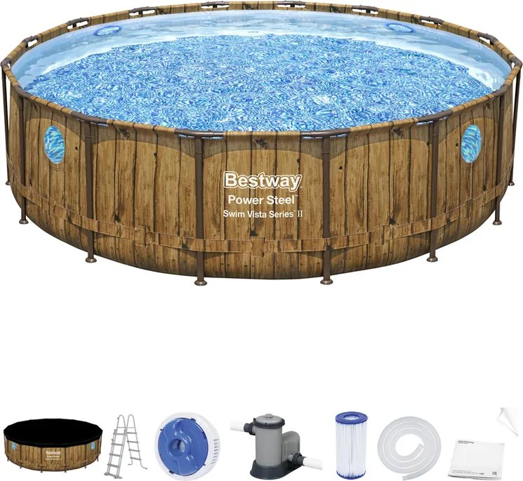 Bazén Bestway Frame Wood 488x122 11v1 56725
