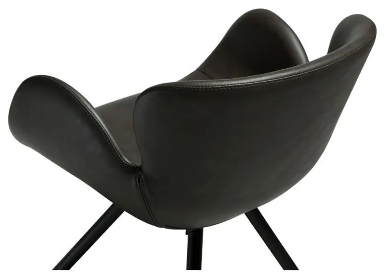 Sivé čalúnené jedálenské kreslo s podrúčkami Gaia – DAN-FORM Denmark