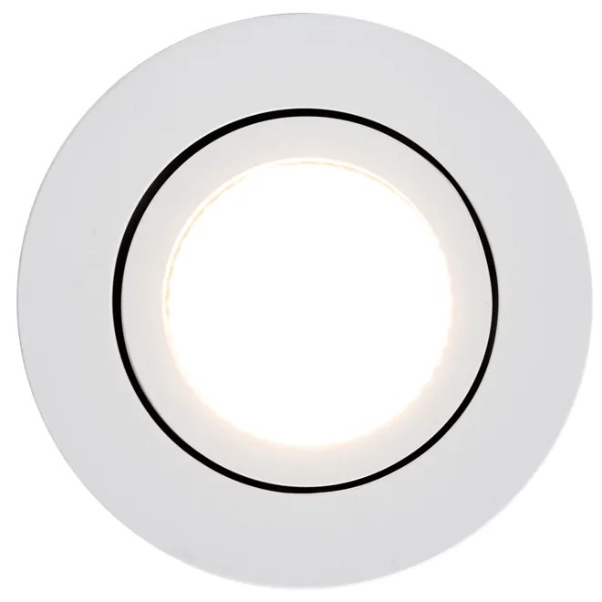 Zapustené bodové svietidlo biele 6,8 cm vrátane LED 545 lm stmievateľné IP23 - Gaius