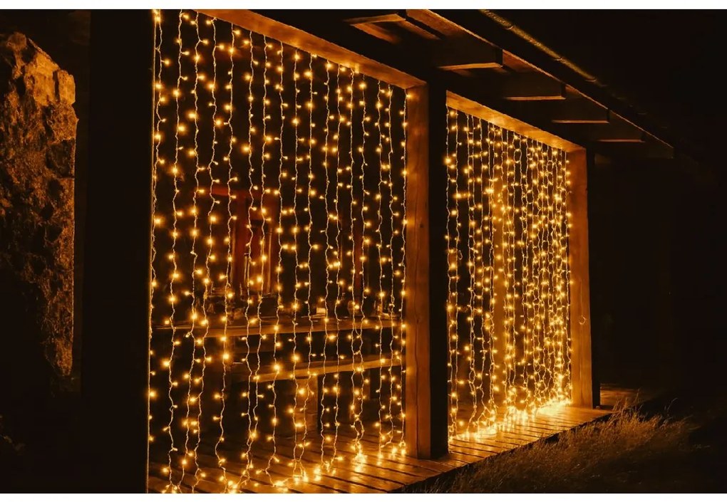 Vianočné svetielka vonkajšie FLASH teplá biela 100 LED