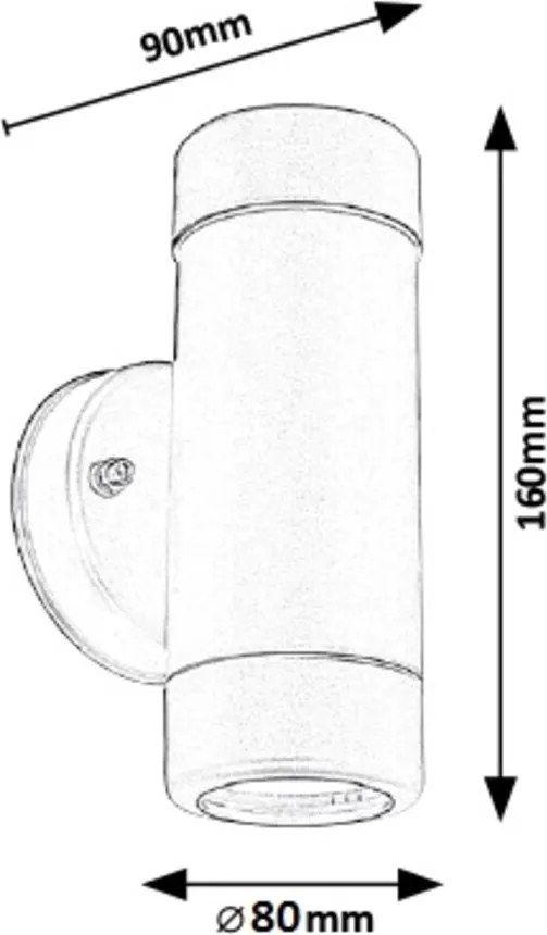 Rabalux MEDINA vonkajšie nástenné svietidlo 8833