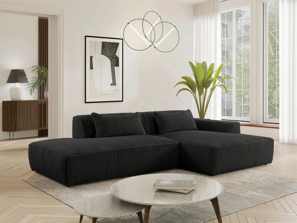XXXLutz ROHOVÁ SEDAČKA, plast, textil, kompozitné drevo, čierna MID.YOU - Sedačky - 000694009621