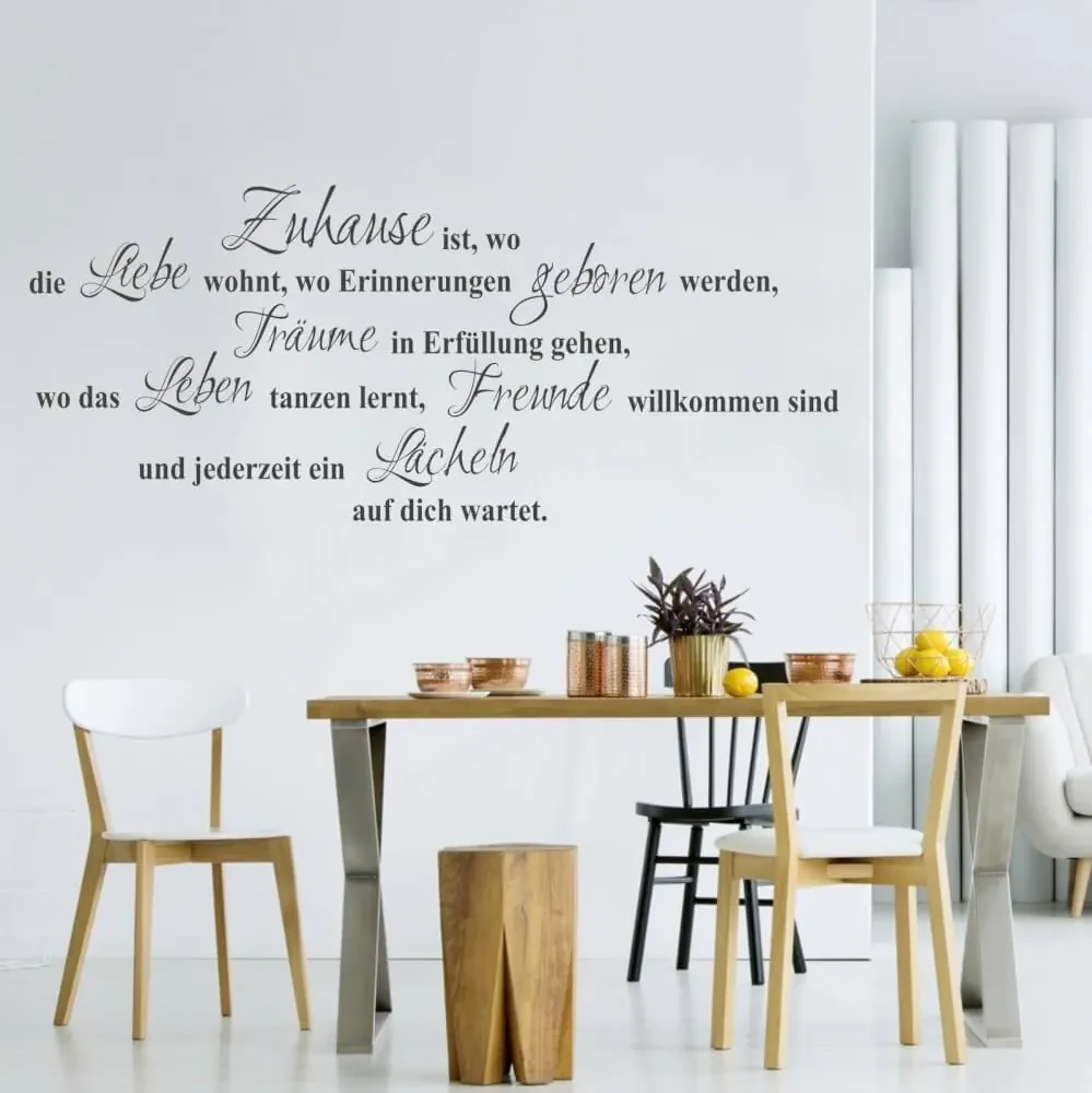 Samolepka na stenu - Zuhause...