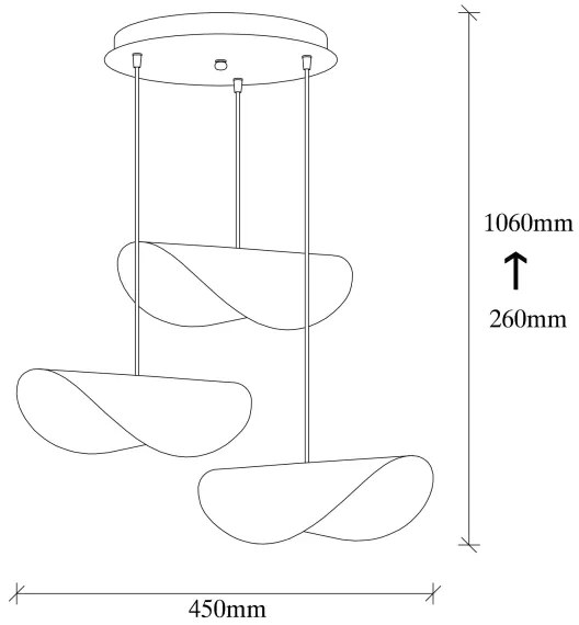 Luster na lanku SIVANI 3xE27/100W/230V