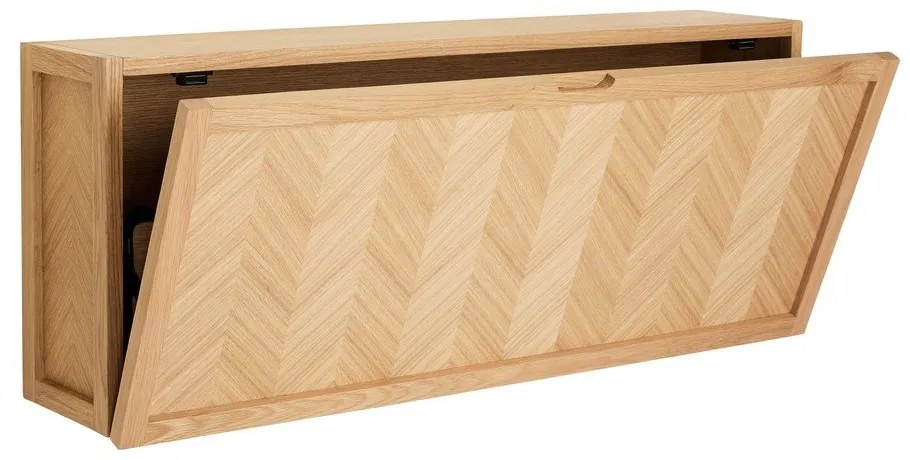 Výklopná závesná skrinka na topánky z dubového dreva Herringbone - Hübsch