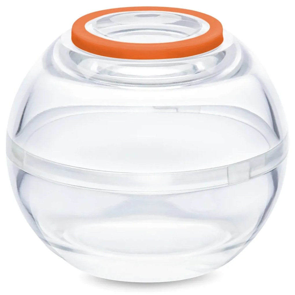 2 guľaté nádobky na uchovávanie potravín