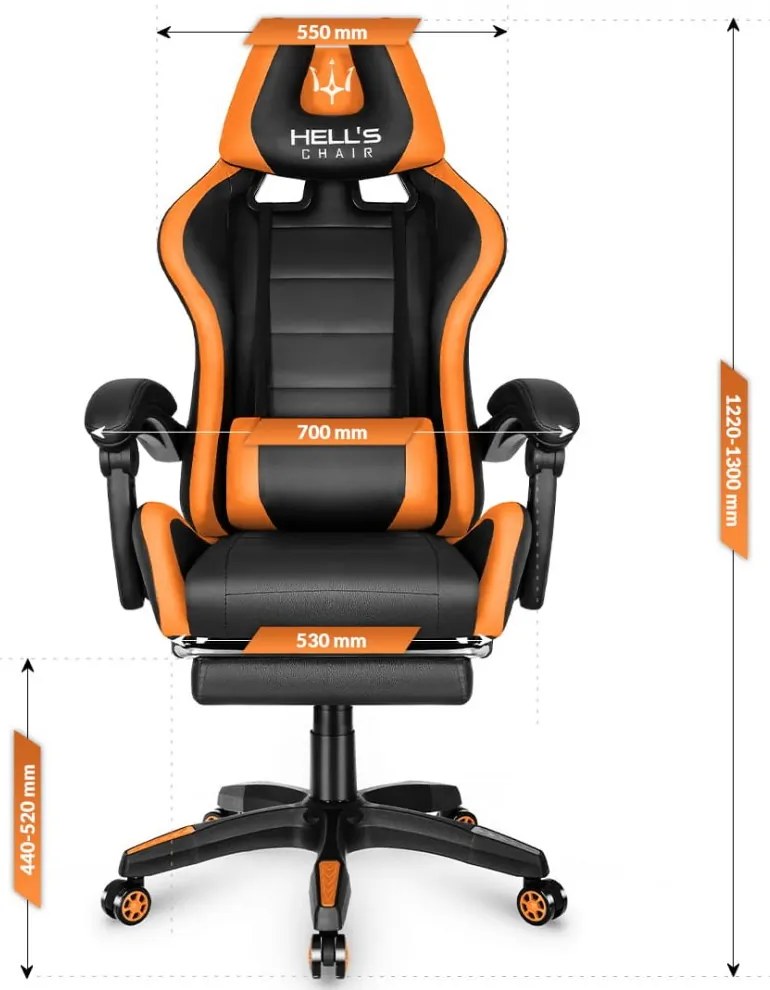 Herné kreslo HC-1039 Orange