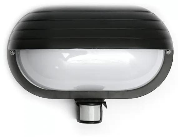 ECOLITE Technické nástenné svietidlo so snímačom NEPTUN 2, čierne