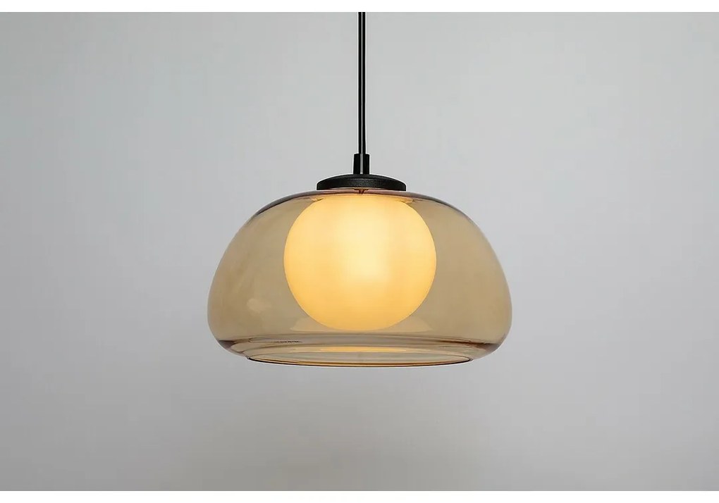 Rabalux 72273 moderný závesný luster Elowen, jantárová, G9, 1x max. 5W