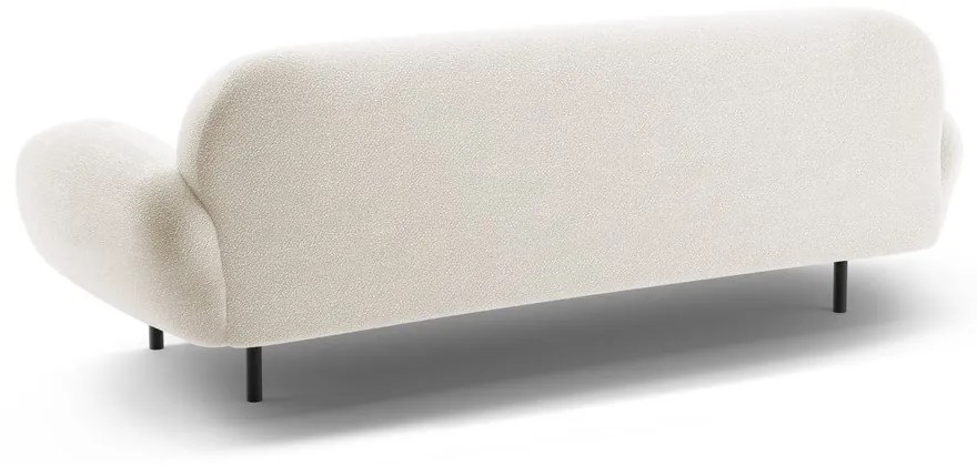 Biela pohovka z textílie buklé 208 cm Poppy – Micadoni