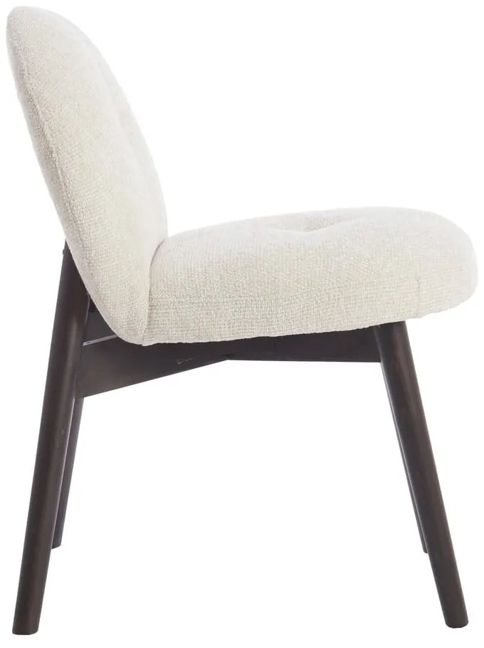 Krémovobiele čalúnené jedálenské kreslá v súprave 2 ks Sinosa – Light &amp; Living